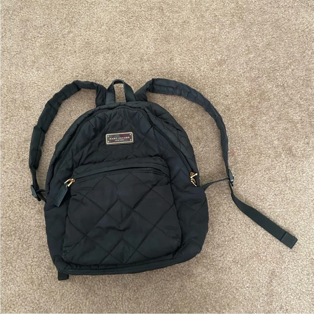 Marc Jacobs Quilted Style Backpack in Black